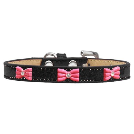 PET PAL Pink Glitter Bow Widget Dog CollarBlack Ice Cream Size 16 PE829401